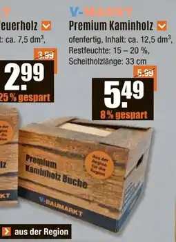 V Baumarkt V-MARKT Premium Kaminholz Angebot