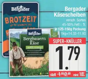 E-Center Bergader Käsescheiben Angebot