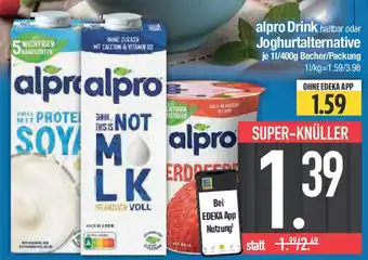 E-Center alpro Drink haltbar oder Joghurtalternative Angebot