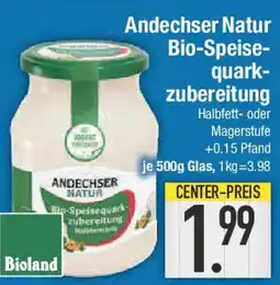 E-Center Andechser Natur Bio-Speise- quark- zubereitung Angebot