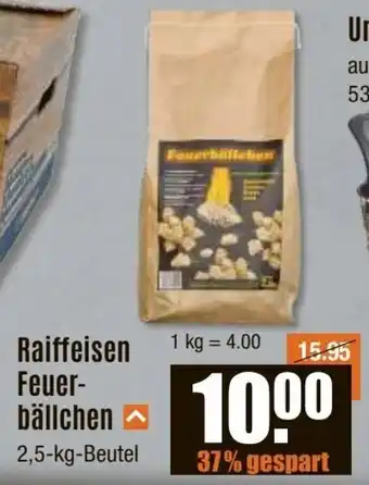 V Baumarkt Raiffeisen Feuerbällchen Angebot