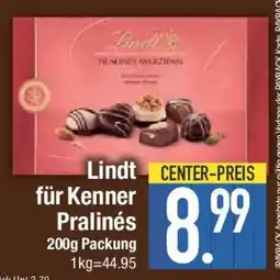 E-Center Lindt für Kenner Pralinés Angebot