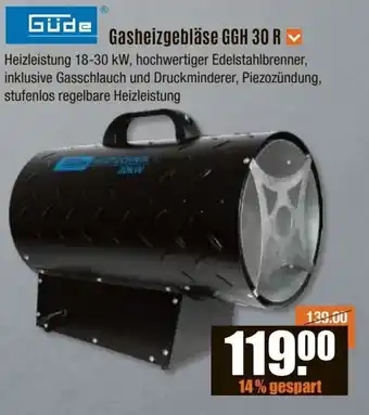 V Baumarkt Güde Gasheizgebläse GGH 30 R Angebot