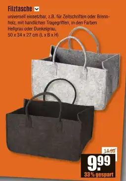 V Baumarkt Filztasche Angebot