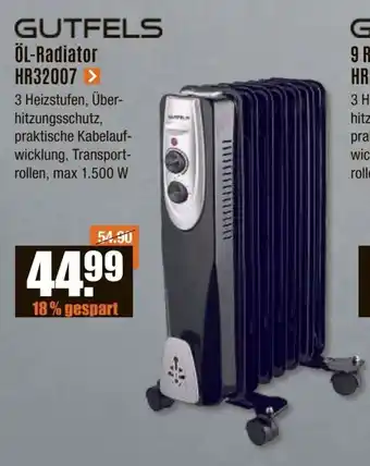 V Baumarkt GUTFELS ÖL-Radiator HR32007 Angebot