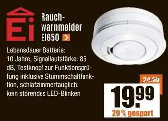 V Baumarkt Ei Rauchwarnmelder EI650 Angebot