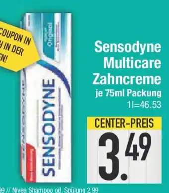 E-Center Sensodyne Multicare Zahncreme Angebot