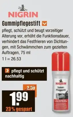 V Baumarkt NIGRIN Gummipflegestift Angebot