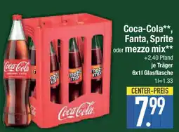 E-Center Coca-Cola Fanta, Sprite oder mezzo mix Angebot