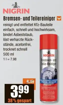 V Baumarkt NIGRIN Bremsen- und Teilereiniger Angebot