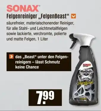 V Baumarkt SONAX Felgenreiniger „FelgenBeast" Angebot
