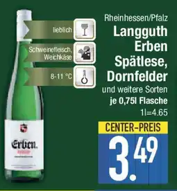 E-Center Langguth Erben Spätlese, Dornfelder Angebot