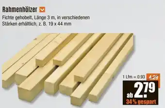 V Baumarkt Rahmenhölzer Angebot