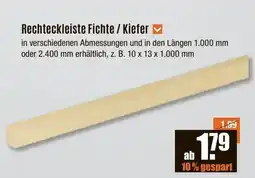 V Baumarkt Rechteckleiste Fichte / Kiefer Angebot