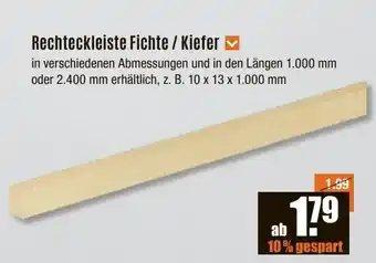 V Baumarkt Rechteckleiste Fichte / Kiefer Angebot