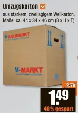 V Baumarkt V-BAUMARKT Umzugskarton Angebot