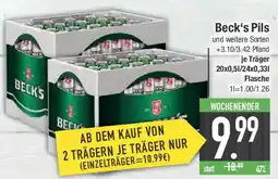 E-Center Beck's Pils Angebot