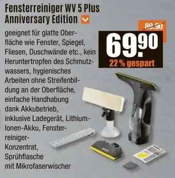 V Baumarkt Fensterreiniger WV 5 Plus Anniversary Edition Angebot