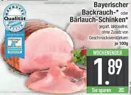 E-Center Bayerischer Backrauch- oder Bärlauch-Schinken Angebot