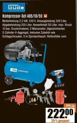 V Baumarkt Güde Kompressor-Set 405/10/50 Angebot