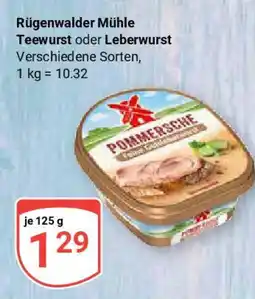 Globus Rügenwalder Mühle Teewurst oder Leberwurst Angebot