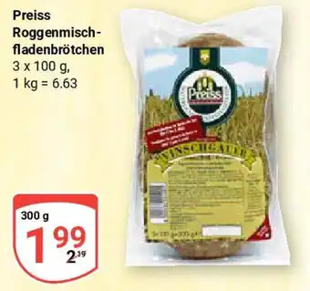 Globus Preiss Roggenmisch- fladenbrötchen Angebot