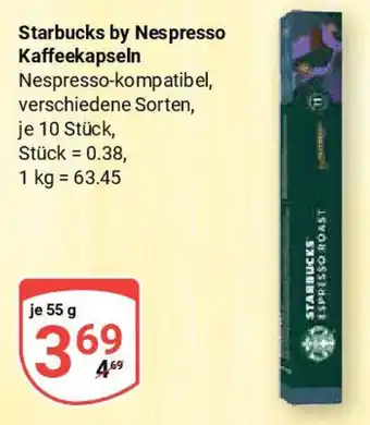 Globus Starbucks by Nespresso Kaffeekapseln Angebot