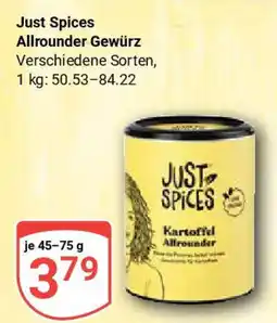 Globus Just Spices Allrounder Gewürz Angebot