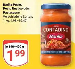 Globus Barilla Pesto, Pesto Rustico oder Pastasauce Angebot
