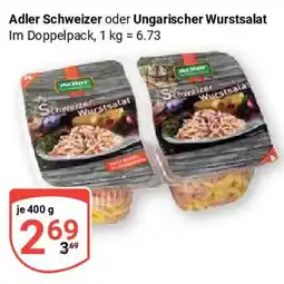 Globus Adler Schweizer oder Ungarischer Wurstsalat Angebot