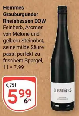 Globus Hemmes Grauburgunder Rheinhessen DQW Angebot