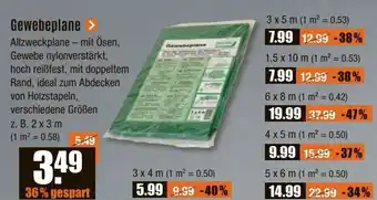 V Baumarkt Gewebeplane 2*3 m Angebot