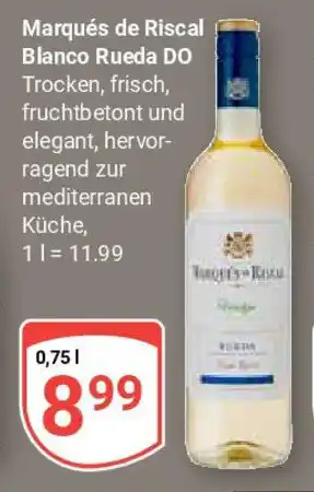 Globus Marqués de Riscal Blanco Rueda DO Angebot