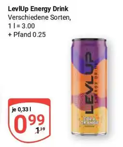 Globus LevlUp Energy Drink Angebot