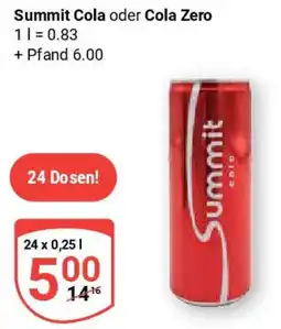 Globus Summit Cola oder Cola Zero Angebot