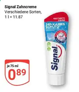 Globus Signal Zahncreme Angebot