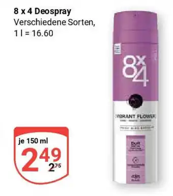 Globus 8 x 4 Deospray Angebot