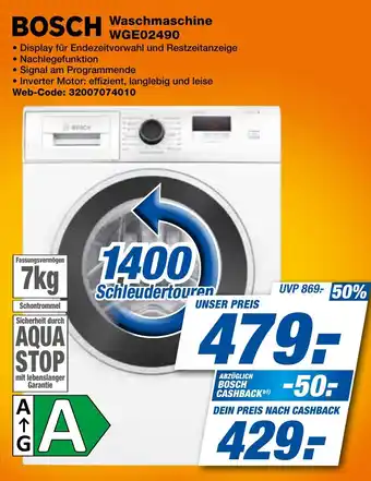 expert Techno Land BOSCH Waschmaschine WGE02490 Angebot