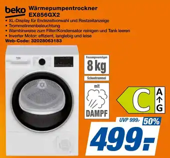 expert Techno Land beko Wärmepumpentrockner EX856GX2 Angebot