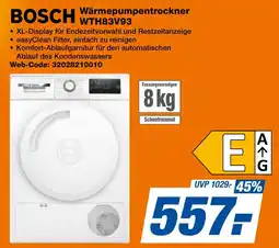 expert Techno Land BOSCH Wärmepumpentrockner WTH83V93 Angebot
