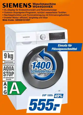 expert Techno Land SIEMENS Waschmaschine WG44G000EX Angebot