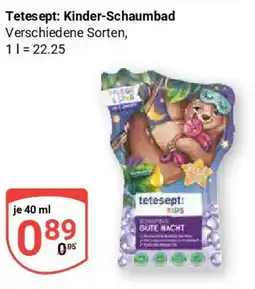 Globus Tetesept: Kinder-Schaumbad Angebot