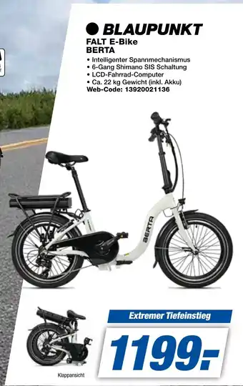 expert Techno Land BLAUPUNKT FALT E-Bike BERTA Angebot