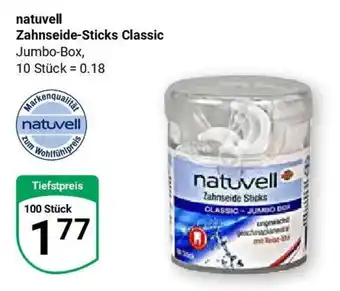 Globus natuvell Zahnseide-Sticks Classic Angebot