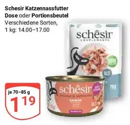 Globus Schesir Katzennassfutter Dose oder Portionsbeutel Angebot