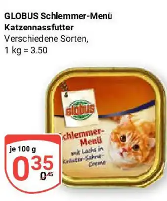 Globus GLOBUS Schlemmer-Menü Katzennassfutter Angebot
