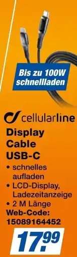 expert Techno Land cellularline Display Cable USB-C Angebot