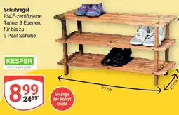 Globus Schuhregal KESPER Angebot
