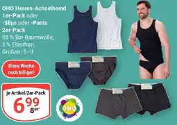 Globus OHO Herren-Achselhemd 1er-Pack oder -Slips oder -Pants 2er-Pack Angebot