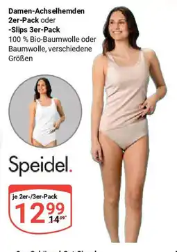 Globus Speidel. Damen-Achselhemden 2er-Pack oder -Slips 3er-Pack Angebot